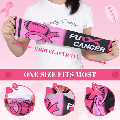 PABOBIT Breast Cancer Awareness Pink Ribbon Arm Sleeves Football 1 Pair Size
