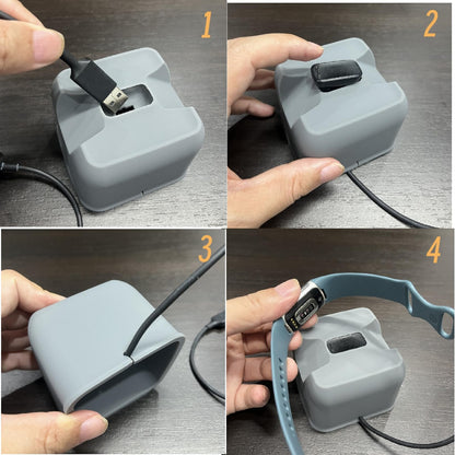 SNMIRN Magnetic Charger Dock Stand for Fitbit Charge 6/5/Luxe Light Blue