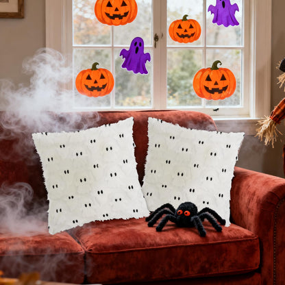 yaenoei Halloween Ghost Pillow Covers 18x18 Beige Set of 2