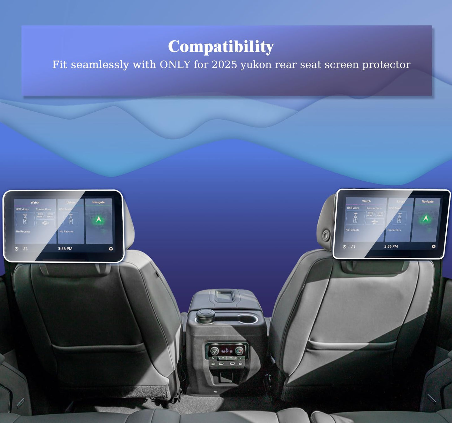 UFGDSHA 2pcs Rear Seat Screen Protector for 2021-2025 GMC Yukon Escalade