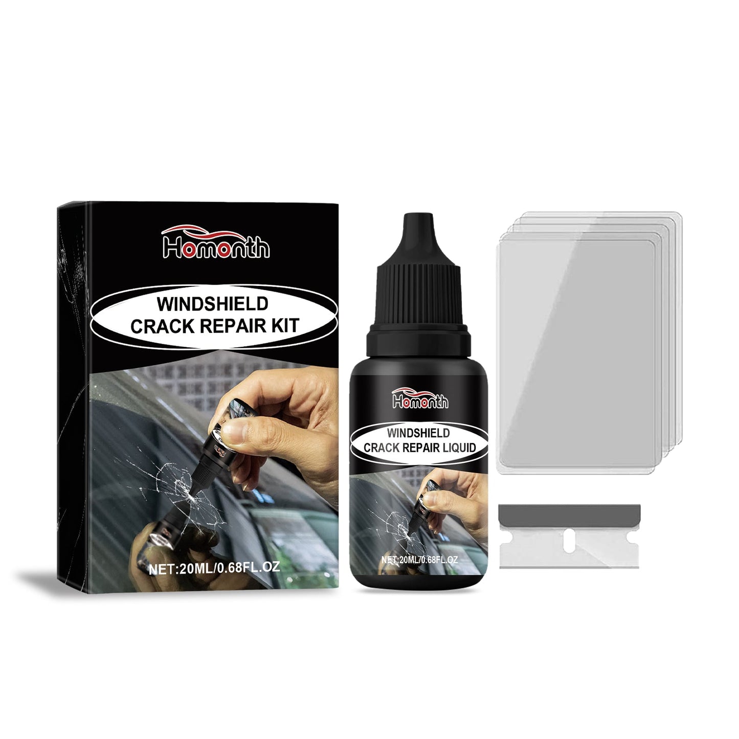 Automotive Windshield Repair Fluid Automotive Glass Cleaning Crack Repair Agent Clear Vision