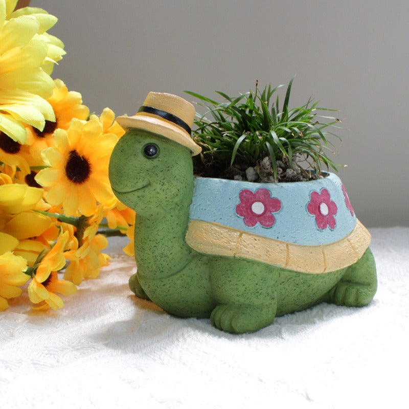Turtle Flower Pot Decoration Outdoor Courtyard