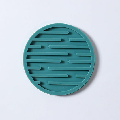 Hot selling silicone cup pad, circular and thickened 10CM drainage pad, heat insulation and anti slip tea cup pad