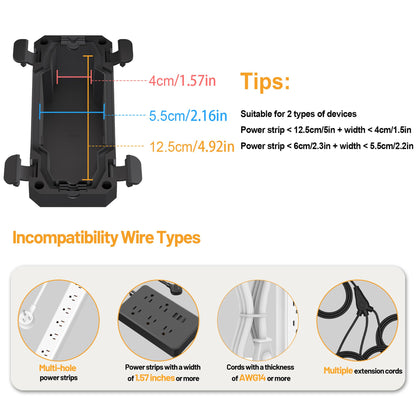 CFMASTER Outdoor Electrical Connection Box IP66 Weatherproof 7x3x4in Black