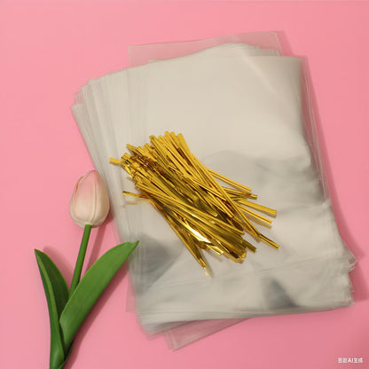 Kyswwellbag Cellophane Bags 3x5in 200 Pcs Transparent Self Adhesive Poly PP