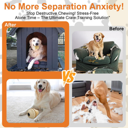 hwnguJ Durable Freezable Ice Cream Dog Toy for Aggressive Chewers