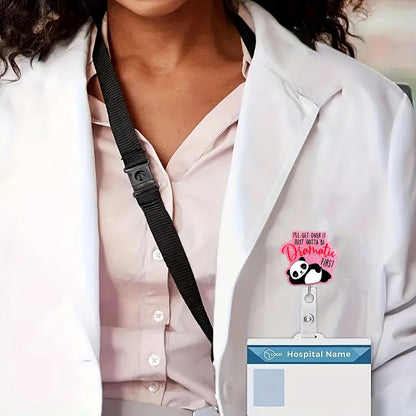 CHAONENG Funny Panda Nurse Badge Reel Retractable Clip Medical Worker ID A54