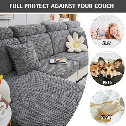Disayu Sofa Couch Cover Stretch Washable Slipcover Beige Large Double Seat