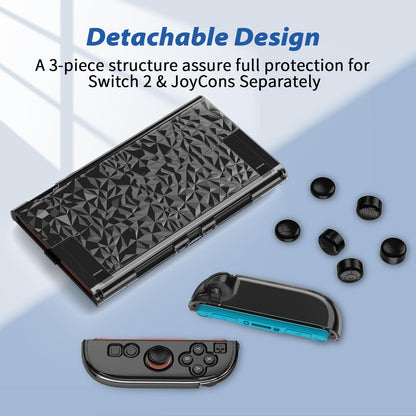 HEYSTOP Switch 2 Protective Case with Screen Protector Transparent Cover