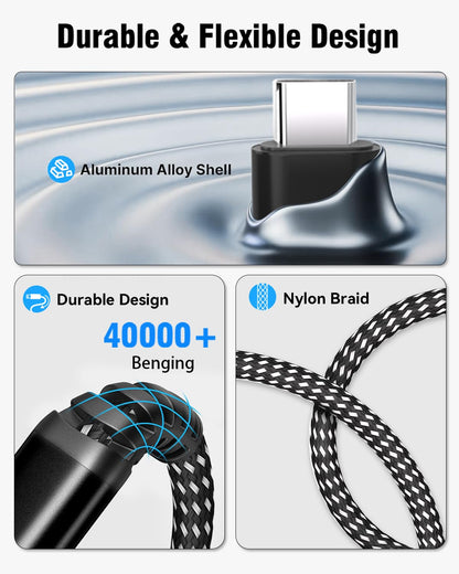 tiavalmax USB C Splitter 3.5mm Headphone Charger Adapter 60W PD Fast Black