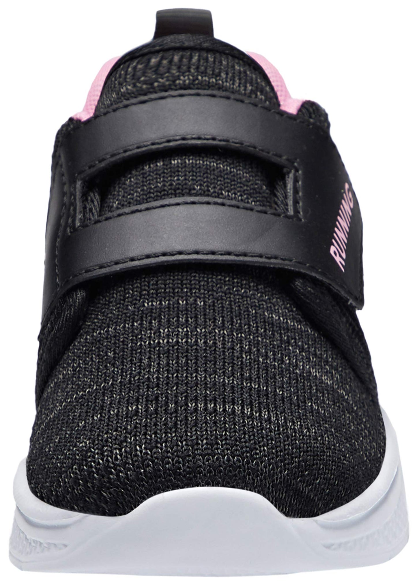 adituo Toddler Boys Girls Lightweight Athletic Sneakers Strap Black Pink Size 11