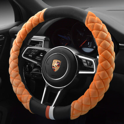 Cute Plush Winter Steering Wheel Cover 38cm