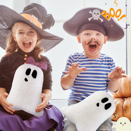 WSARZAHE Halloween Ghost Decorative Throw Pillow Flannel 11.76x7.8 Inch