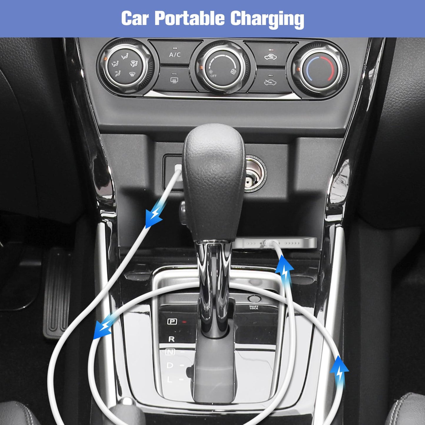 Eettvekd Carplay Cable USB A to USB C for iPhone 16/15 Pro Max iPad 3FT