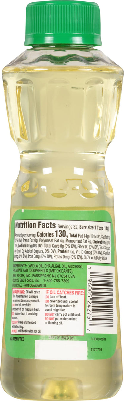 BestBy01/26 Crisco Canola Oil Omega-3 DHA 16oz