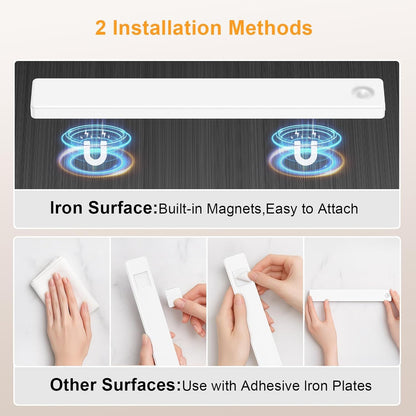 Auxoda Under Cabinet Lighting USB Rechargeable Motion Sensor White 1-Pack