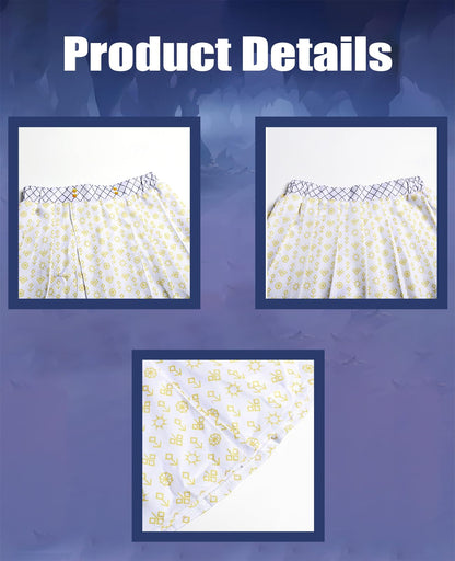 ACLGCSU Girls Zombie Cheerleader Costume 3PCS White Skirt Size 5-6 Years