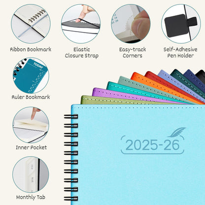 BEZEND 2026 Weekly Monthly Planner 8.5x11 Lavender PU Leather Softcover