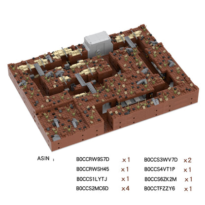 MOOXI WW2 Battlefield Military Block Set Right Corner 200PCS ABS