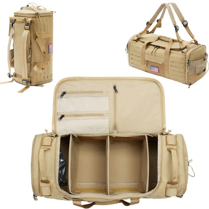 CONTAIL 48L Military Tactical Molle Duffle Bag Detachable Straps Earth Yellow