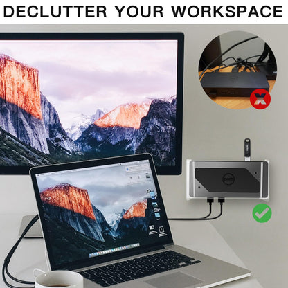 CaSZLUTION Docking Station Mount Clear for Dell D3100 Dock Holder