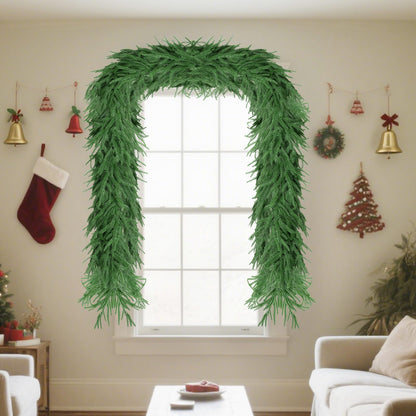KYGDS Christmas Norfolk Pine Garland 5FT Real Touch Artificial Greenery Green