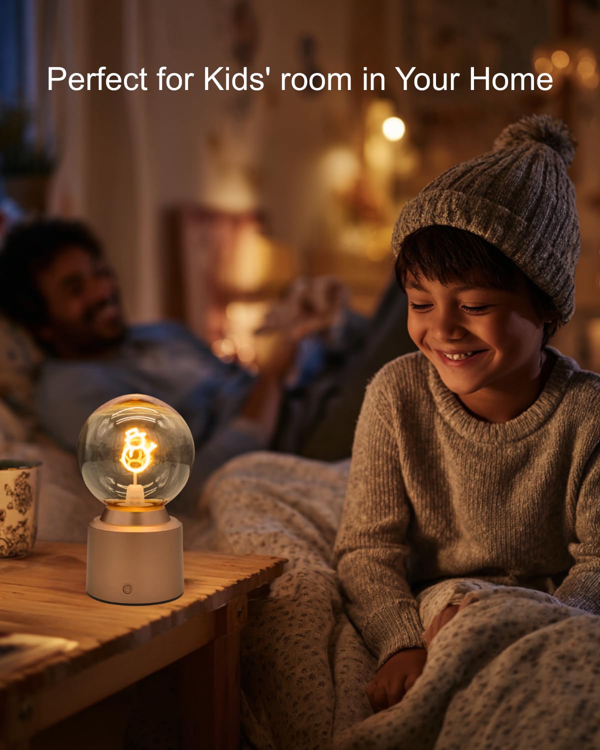 ytydo Cordless LED Table Lamp Snowman Rechargeable Small Christmas Decor