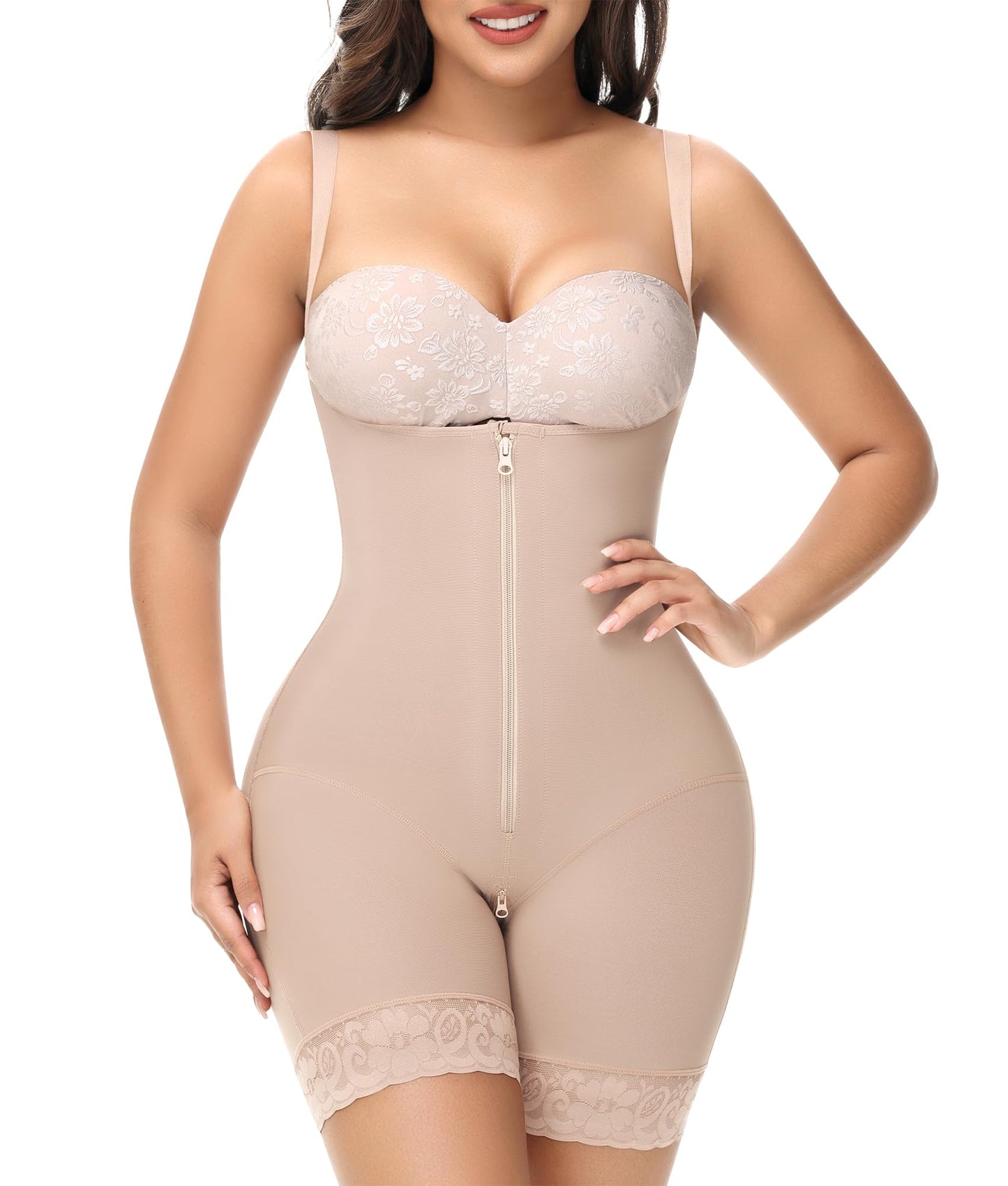M MYODRESS Shapewear Tummy Control Fajas Body Shaper Stage 2 Tan Size L