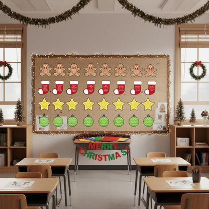 Soulchen 24 Pcs Gingerbread Man Christmas Tree Ornaments with Red Ropes