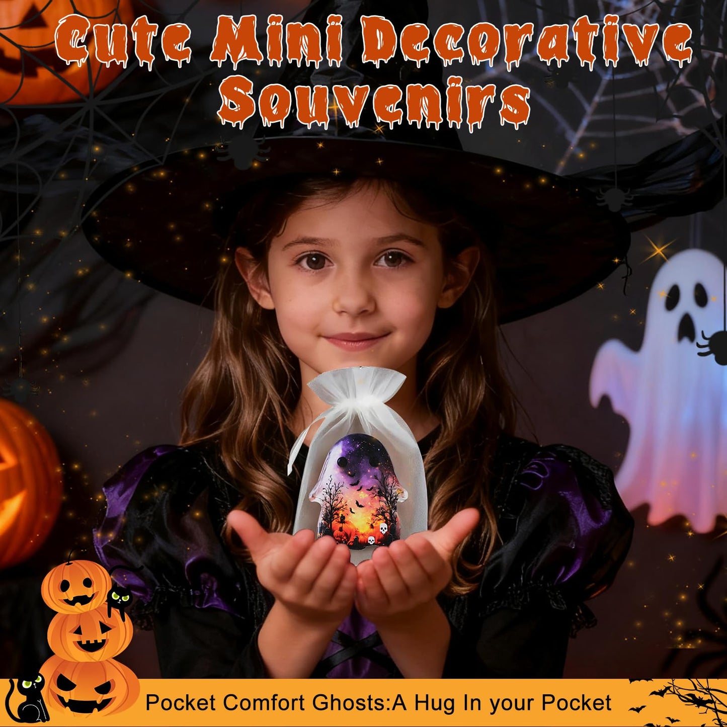 Generic Ghost Pocket Cards Halloween Comfort Inspirational Black Mix