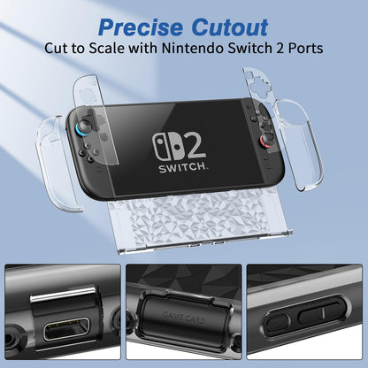 HEYSTOP Switch 2 Protective Case with Screen Protector Transparent Cover