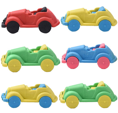 RONDURE Car Erasers 18 Pcs 3D Sports Car Puzzle Take Apart Erasers Kids
