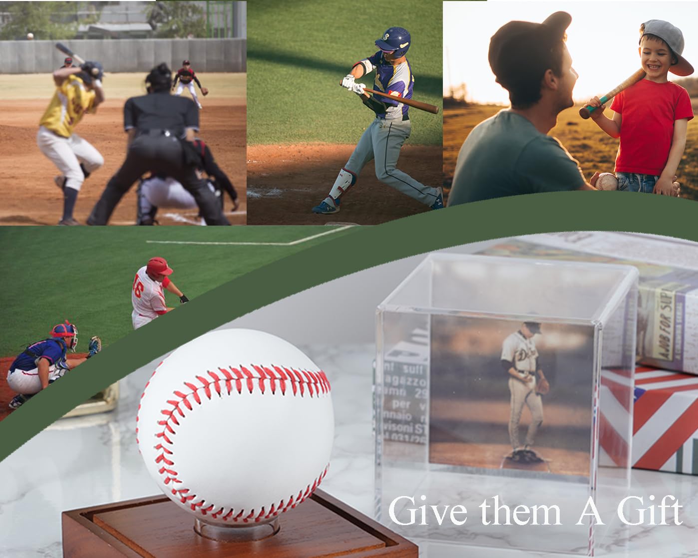 KASTANNY UV Protected Acrylic Baseball Display Case Clear Fits Official Size