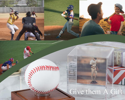 KASTANNY UV Protected Acrylic Baseball Display Case Clear Fits Official Size
