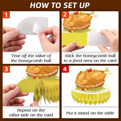 Qpout 9-Piece Thanksgiving Fall Party Table Centerpiece Decorations