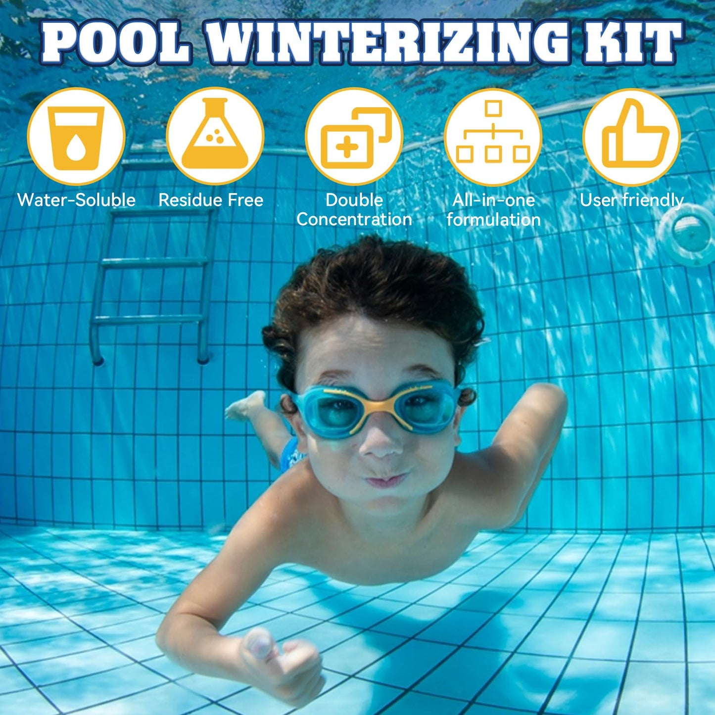 Bondtech Pool Winterizing Kit 3-in-1 for Above & Inground Pools 16.9 oz