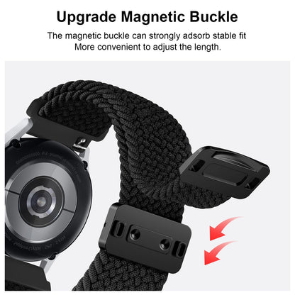MVSSAT Braided Magnetic Buckle Watch Band 22mm Rainbow