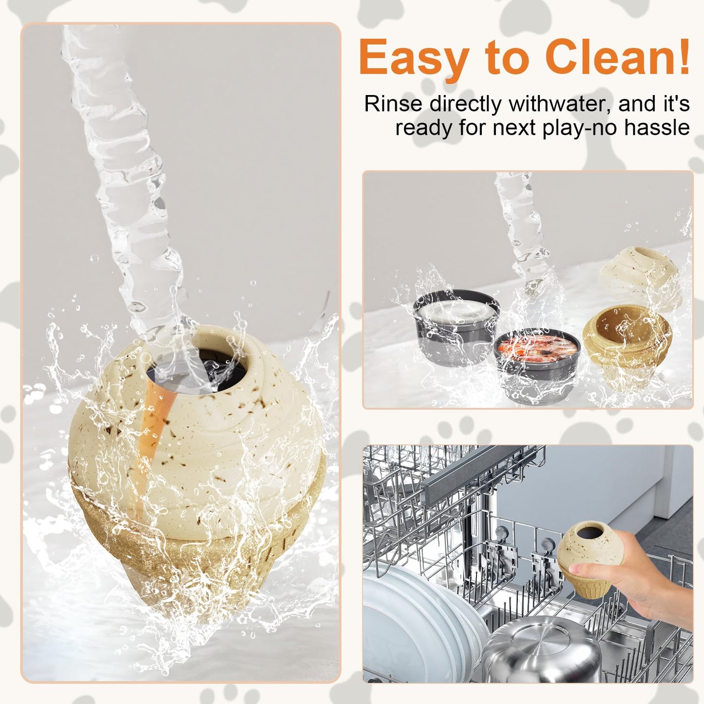 hwnguJ Durable Freezable Ice Cream Dog Toy for Aggressive Chewers