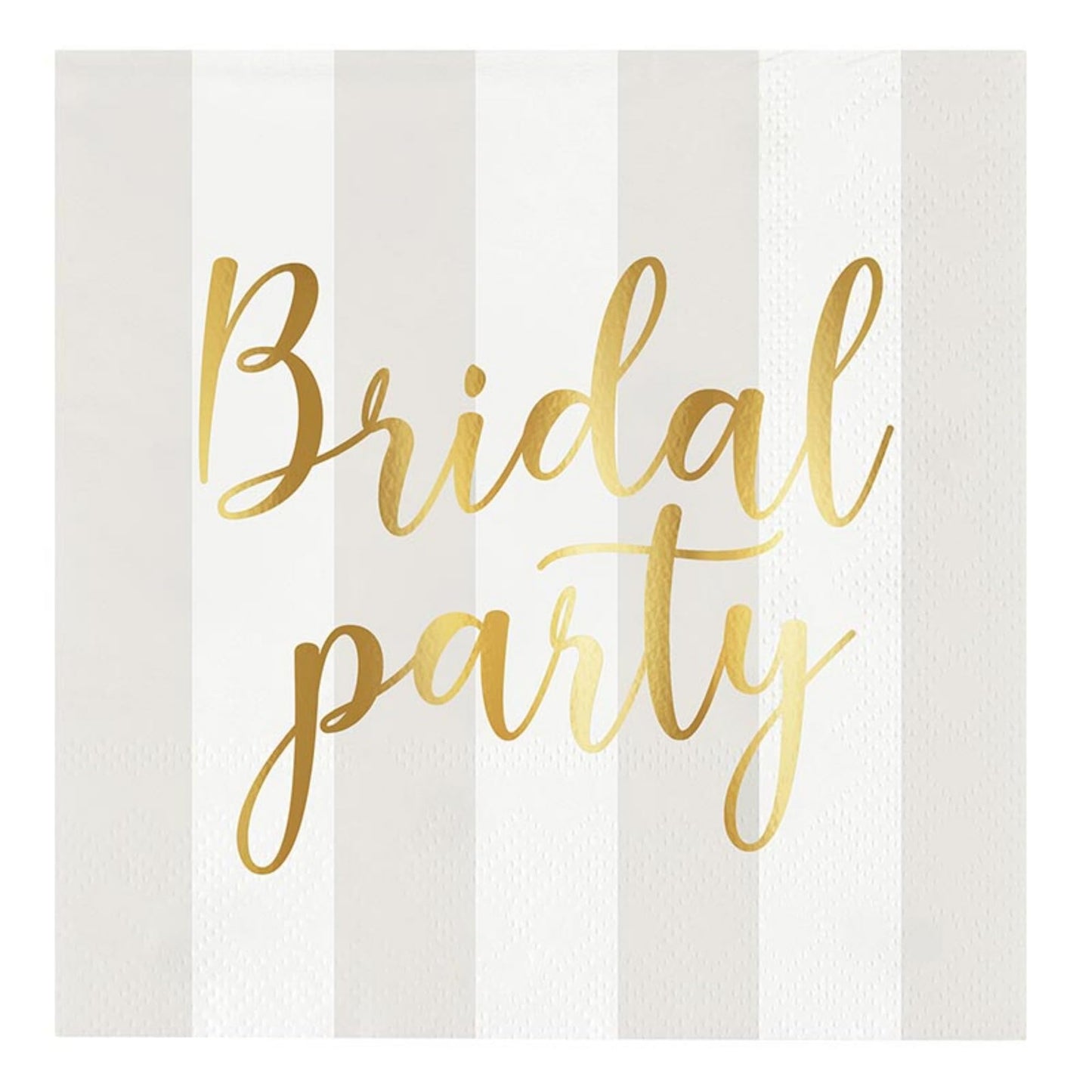 Slant Collections Paper Cocktail Napkins 5x5 Bridal Party Stripes 20-Count