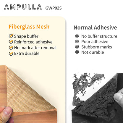 AMPULLA GWP02S Wood Grain Garage Wall Protector Car Door Protectors 2-Pack