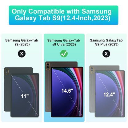 SSS·GRGB Case for 14.6" Samsung Galaxy Tab S10 Ultra S Pen Holder Black