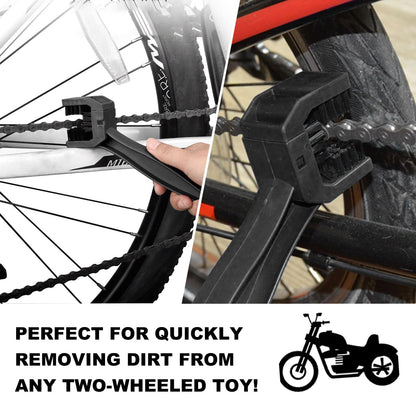 Kewucn 2 PCS Bike Motorcycle Chain Washer Gear Scrubber Durable ABS Black