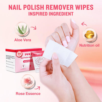 BestBy10/26 NXJ INFILILA Nail Polish Remover Pads Big Size 50 PCS