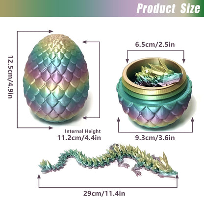 stepsin Easter Dragons 3D Printed Purple Crystal Dragon Egg Fidget Toy