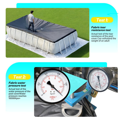 SIHAIAN 16x28Ft Oval Pool Cover UV Weather Resistant Side Storage