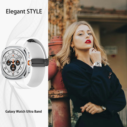 GOLDTOLUCK Samsung Galaxy Watch 7 Ultra 47mm Silicone Sport Band Cream Size 47mm