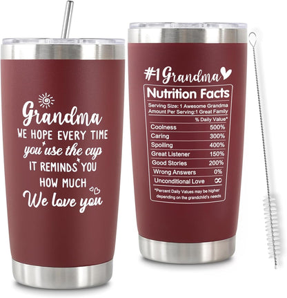 CUPLOOV 20 Oz Rose Gold Stainless Steel Love Rose Tumbler Birthday Gift