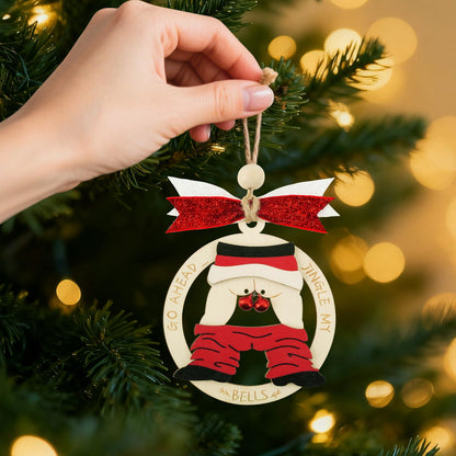 Shzbtdo Naughty Wooden Christmas Tree Ornament 2025 Multi Color Standard Size