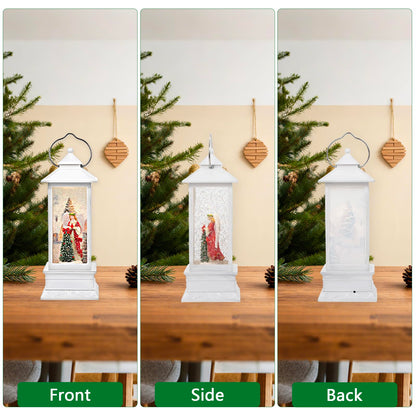 Little Glee Christmas Lantern LED Music Holiday Decoration Angel Tree Resin