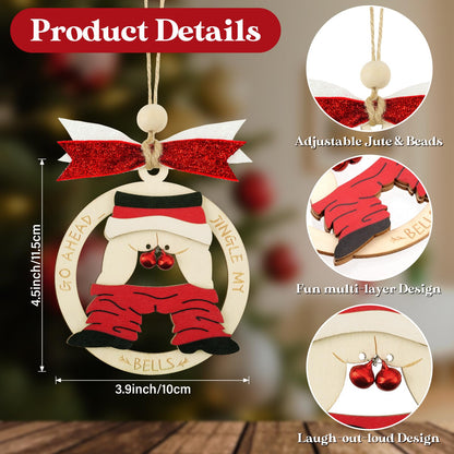 Shzbtdo Naughty Wooden Christmas Tree Ornament 2025 Multi Color Standard Size